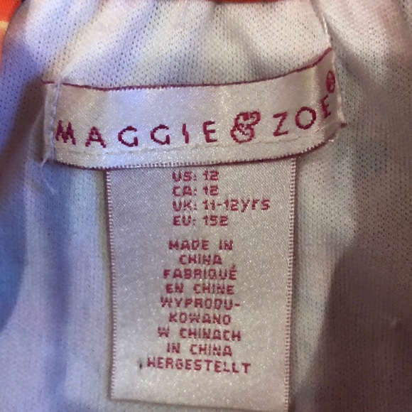 Orange and Pink Dress Girls 10-12 - Picture 2 of 3